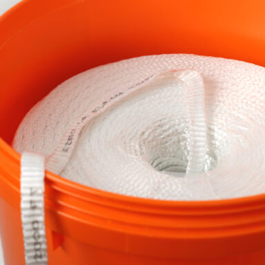 Pull tape in a bucket